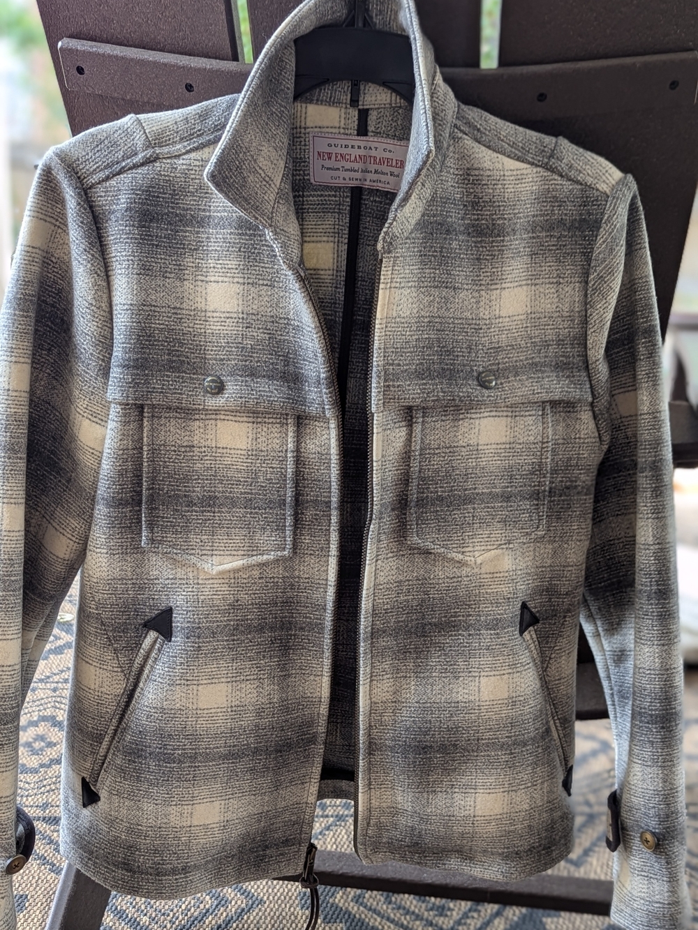 Guideboat Co. New England Traveler Wool Jacket Gorgeous zip front jacket